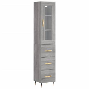 Highboard Grey Sonoma 34.5x34x180 cm | Stylish Storage Solution