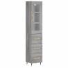 Highboard Grey Sonoma 34.5x34x180 cm | Stylish Storage Solution