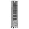 Highboard Concrete Grey 34.5x34x180 cm - Stylish Storage Solution