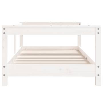 Kids Bed Frame White 70x140 cm Solid Wood Pine | Hipo Market