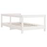 Kids Bed Frame White 70x140 cm Solid Wood Pine | Hipo Market