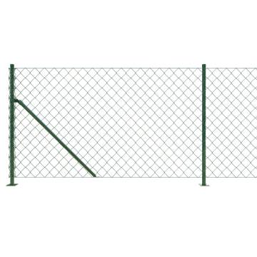 Chain Link Fence with Flange Green 1.1x10 m - Durable & Versatile