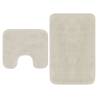 Bathroom Mat Set 2 Pieces Fabric White Colour white Quantity in Package 1 