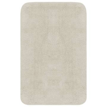 Luxurious Bathroom Mat Set - 2 Pieces Fabric White