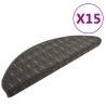 Carpet Stair Treads (15 pcs) - Anthracite 56x17 cm | HipoMarket