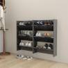 Wall Shoe Cabinets 2 pcs High Gloss Grey 60x18x90 cm Engineered Wood Colour high gloss grey Quantity in Package 2 Height 90 cm Width 60 cm 