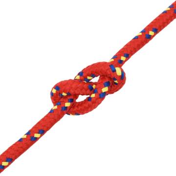 Boat Rope Red 14mm 25m Polypropylene - Durable & Versatile