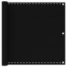 Balcony Screen Black 90x400 cm HDPE Colour black Size 90 x 400 cm Quantity in Package 1 