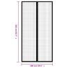 Insect Door Curtain 210x100cm - Black, 2 pcs Magnetic Closure