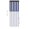 Outdoor Roller Blind 60x250 cm - Blue & White | HipoMarket