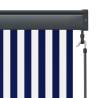 Outdoor Roller Blind 60x250 cm - Blue & White | HipoMarket