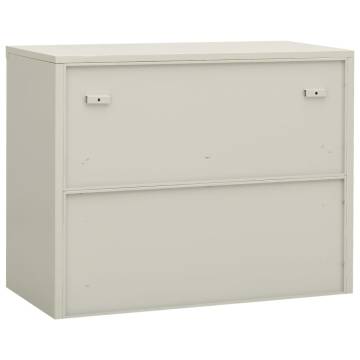 Light Grey Office Cabinet 90x40x70 cm - Durable Steel Design