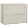 Light Grey Office Cabinet 90x40x70 cm - Durable Steel Design