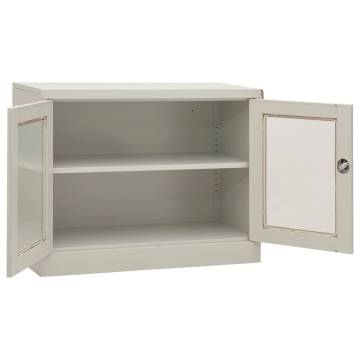 Light Grey Office Cabinet 90x40x70 cm - Durable Steel Design