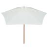 Elegance Meets Durability: Cream White Wooden Parasol 270x270 cm