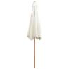 Elegance Meets Durability: Cream White Wooden Parasol 270x270 cm