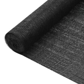 Privacy Net Black 1.5x25m HDPE | Garden Shade & Protection