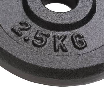 8 pcs 2.5 kg Cast Iron Weight Plates - Ideal for Home or Gym