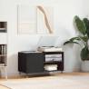 Stylish Black Record Cabinet - 85x38x48 cm | Hipo Market