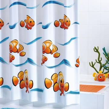 RIDDER Shower Curtain Clown 180x200 cm - Cheerful Bathroom Decor