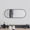 Black Oval Wall Mirror 50x20 cm - Minimalistic Decor