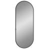 Black Oval Wall Mirror 50x20 cm - Minimalistic Decor