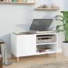 Stylish White Record Cabinet - 84.5x38x48 cm - Hipomarket