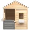 Playhouse with Lockable Door & Flower Pots | Solid Wood Fir