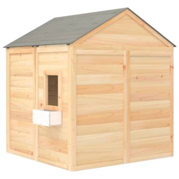 Playhouse with Lockable Door & Flower Pots | Solid Wood Fir