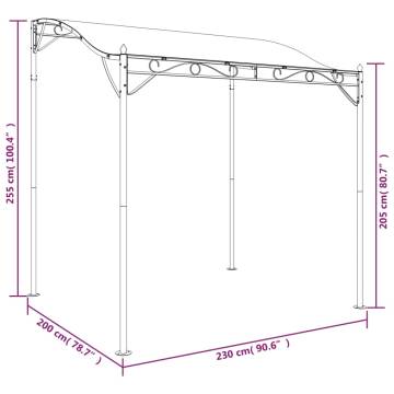 Canopy Anthracite 2x2.3 m - Durable Outdoor Shelter