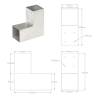 Post Connectors 4 pcs L Shape Galvanised Metal | HipoMarket