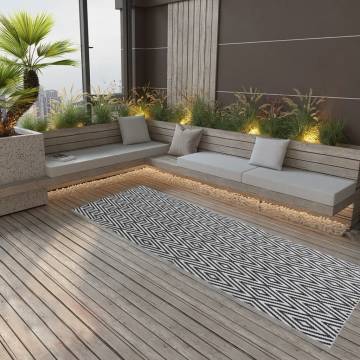 Trendy Outdoor Rug Black 80x250 cm - Stylish & Cozy