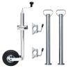 Jockey Wheel 48 mm with 2 Support Tubes and 3 Split Clamps Quantity in Package 6 Model 1 wheel 