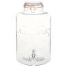 Water Dispenser XXL 8L Glass Jar with Tap - Vintage Charm