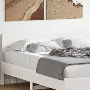 Stylish White Headboard 150 cm Solid Pine - Hipomarket