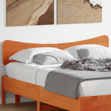 Stylish Wax Brown Headboard - 150 cm Solid Pine Wood