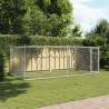 Durable Galvanised Steel Dog Cage with Door - 4x2x1.5m Grey