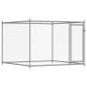 Durable Galvanised Steel Dog Cage with Door - 4x2x1.5m Grey