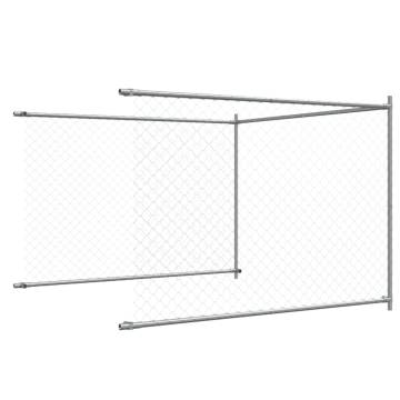 Durable Galvanised Steel Dog Cage with Door - 4x2x1.5m Grey