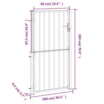 Stainless Steel Garden Gate 100x180 cm for Secure Entry