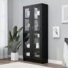 Vitrine Cabinet Black 82.5x30.5x185.5 cm Engineered Wood Colour black Quantity in Package 1 Height 185.5 cm 