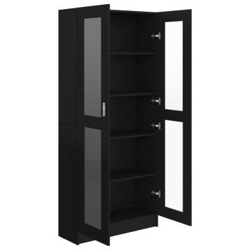 Vitrine Cabinet Black - Stylish Storage & Display Solution