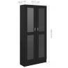 Vitrine Cabinet Black - Stylish Storage & Display Solution