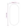 Gold Oval Wall Mirror 100x45 cm - Minimalistic Decor