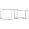 Durable Grey Dog Cage with Doors - 4x2x1.5m Galvanised Steel