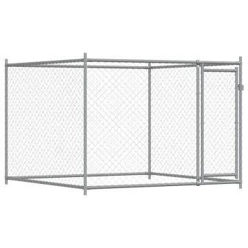 Durable Grey Dog Cage with Doors - 4x2x1.5m Galvanised Steel