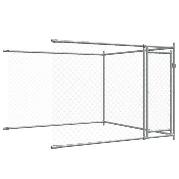 Durable Grey Dog Cage with Doors - 4x2x1.5m Galvanised Steel