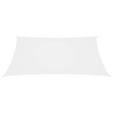 Sunshade Sail Oxford Fabric 6x7m - White Outdoor Protection