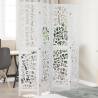 Room Divider 4 Panels White Solid Wood Paulownia Size 40 x 180 cm Number of 4 Number_of_Panels 