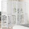 Room Divider 6 Panels White Solid Wood Paulownia Size 40 x 180 cm Number of 6 Number_of_Panels 